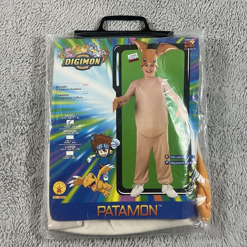 Digimon Vintage 2000 Patamon Halloween Costume Children’s Kids Size Small 4-6